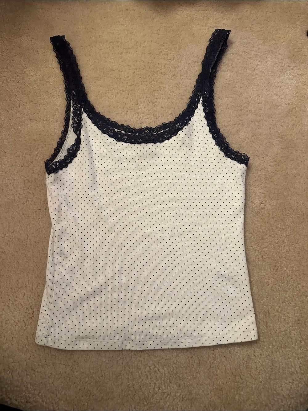 H&M Navy Blue Polka Dot Tank Top